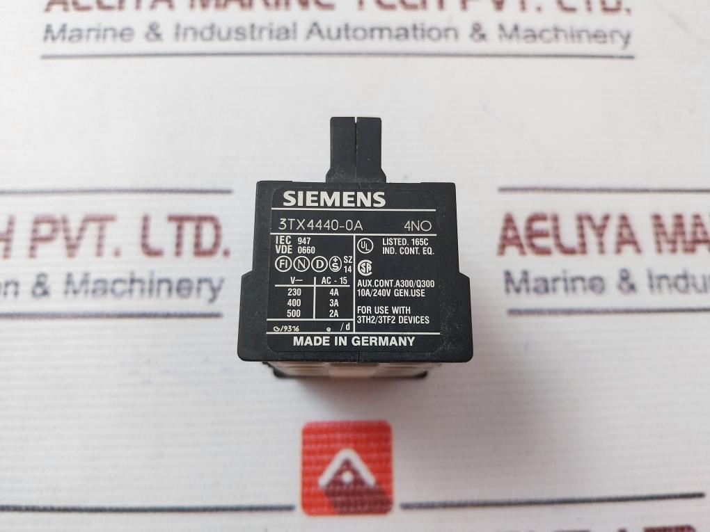 Siemens 3Tx4440-0A Auxiliary Contact Block 10A/240V