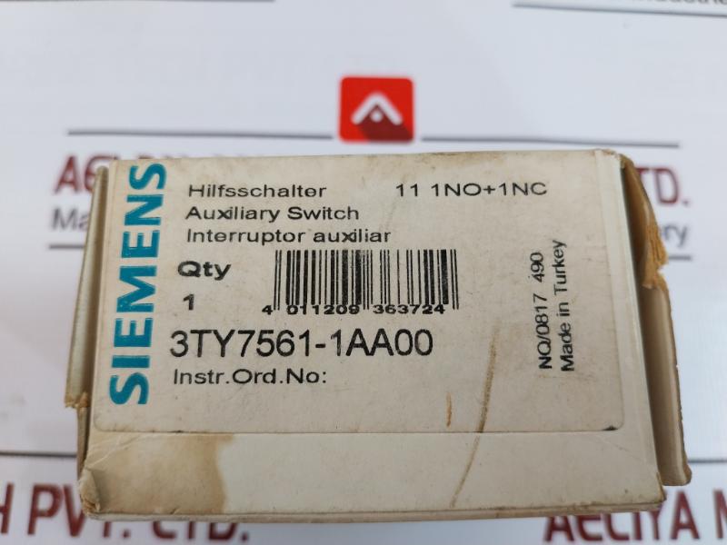 Siemens 3Ty7561-1Aa00 Auxiliary Switch Nq/0817 490