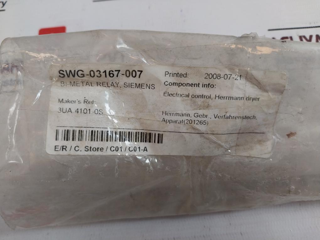 Siemens 3Ua41 01-0S Overload Relay Motor Control 8-12A