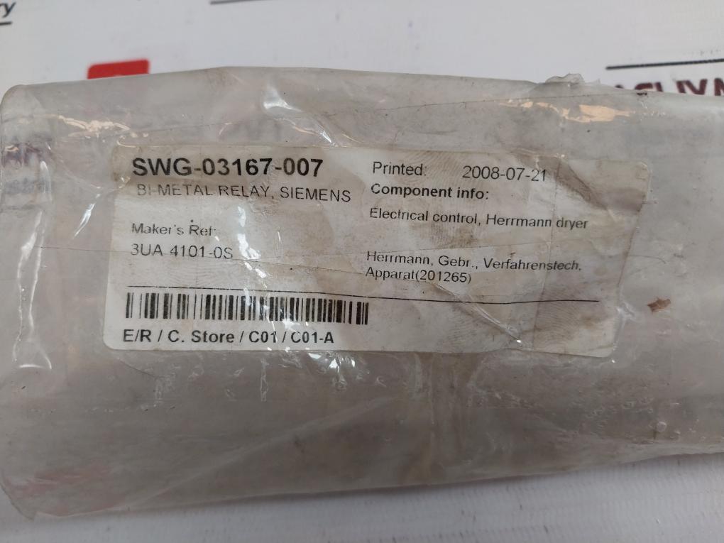 Siemens 3Ua41 01-0S Overload Relay Motor Control 8-12A