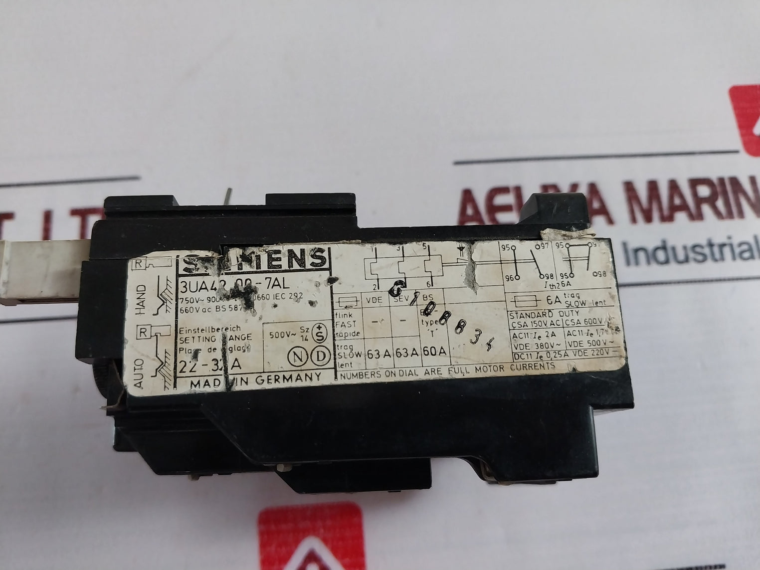 Siemens 3Ua42 00-7Al Overload Relay 22-32A 660Vac