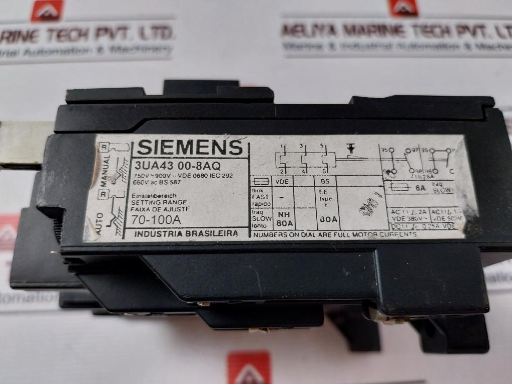 Siemens 3Ua43 00-8Aq Thermal Overload Relay