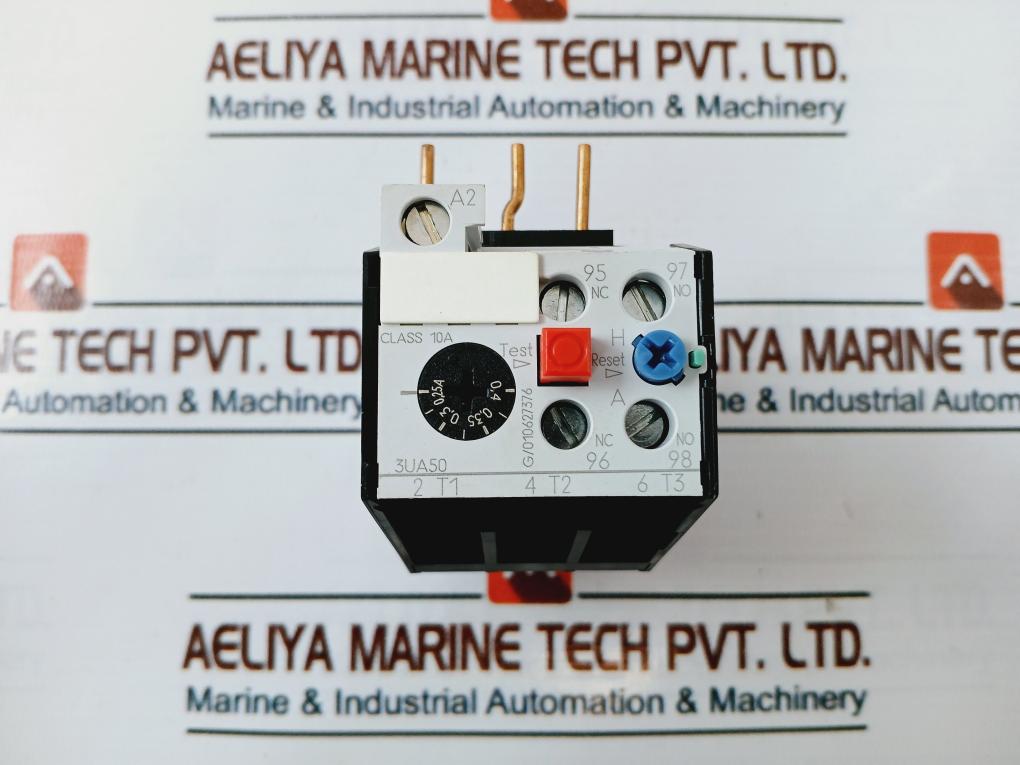 Siemens 3Ua50 00-0E Thermal Overload Relay Class 10A 600V Ac