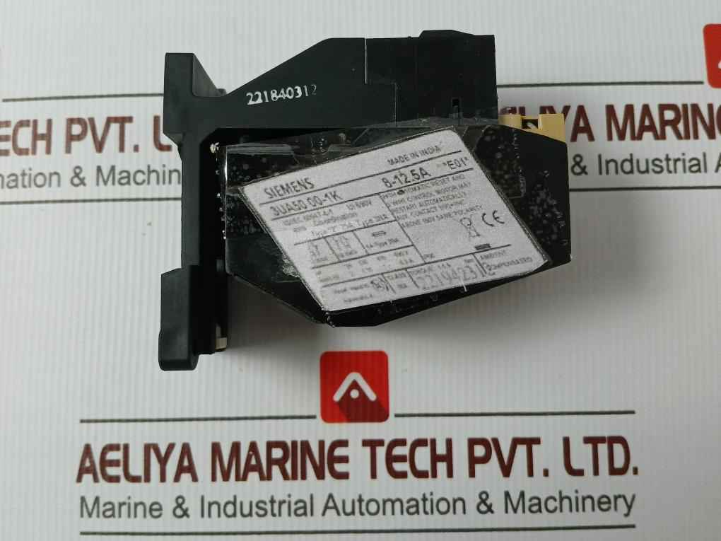 Siemens 3Ua50 00-1K Thermal Overload Relay 690V 8-12.5A