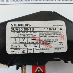 Siemens 3Ua50 00-1S Thermal Overload Relay