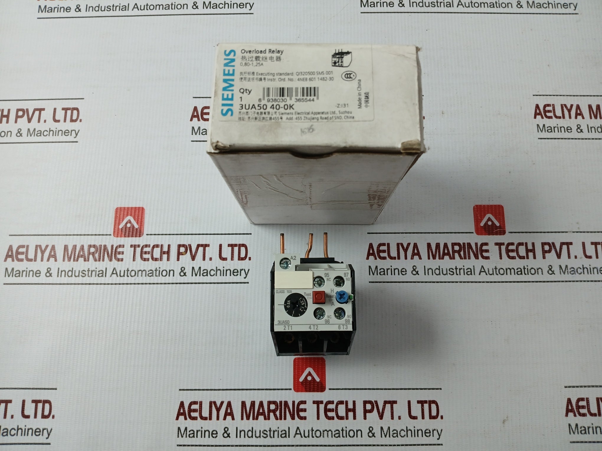3Ua50 40-0K Thermal Overload Relay 400 V Class 10A Siemens