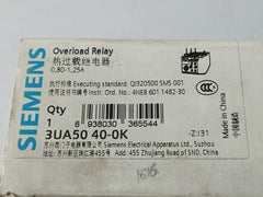3Ua50 40-0K Thermal Overload Relay 400 V Class 10A Siemens