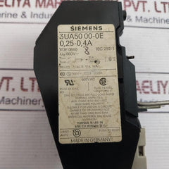 Siemens 3Ua50 Thermal Overload Relay 3Ua50 00-0E