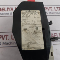 Siemens 3Ua54 Overload Relay 3Ua54 00-2Q 600Vac