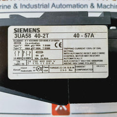 Siemens 3Ua58 40-2T Overload Relay 40-57A 1000V