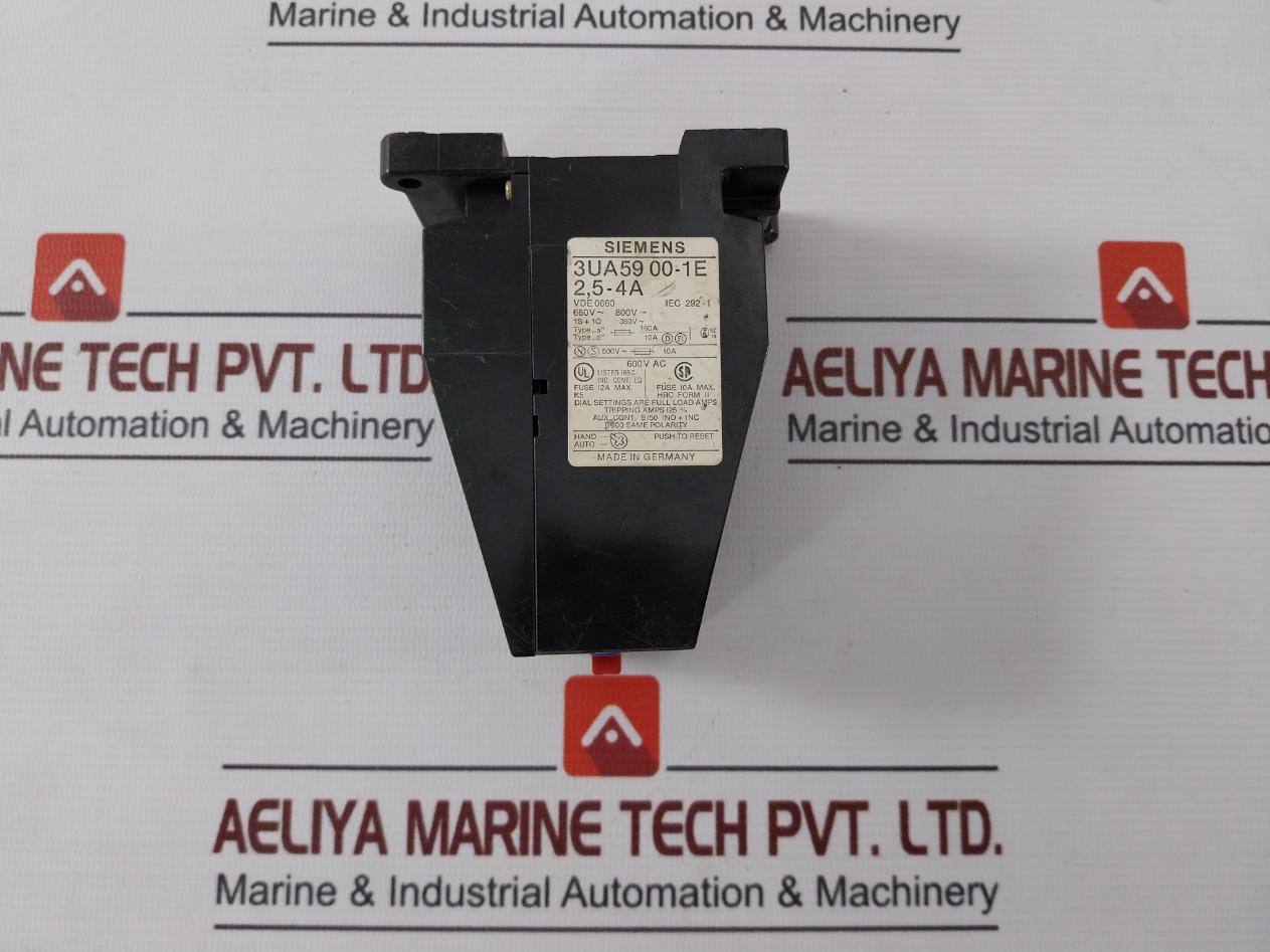 Siemens 3Ua5900-1E Thermal Overload Relay 600Vac 660V 800V 500V 10A 2,5-4A