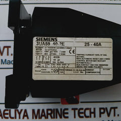 Siemens 3Ua59 40-2E Thermal Overload Relay Class 10A