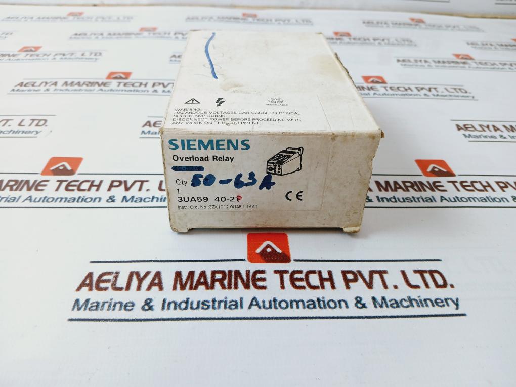 Siemens 3Ua59 40-2P Overload Relay 50-63A