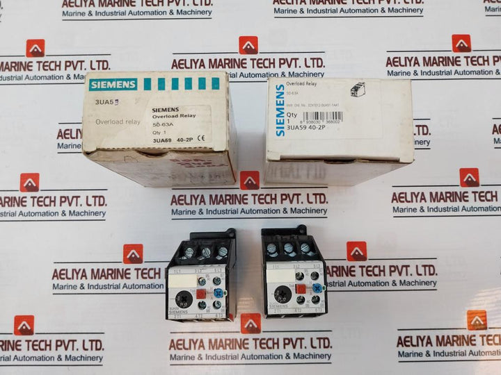 Siemens 3Ua59 40-2P Overload Relay 50-63A 600V Ac