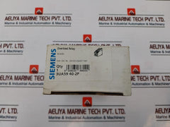 Siemens 3Ua59 40-2P Overload Relay 50-63A 600V Ac