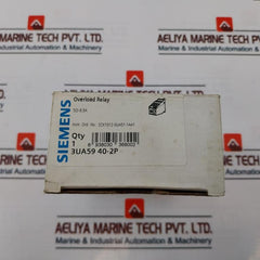 Siemens 3Ua59 40-2P Overload Relay 50-63A 600V Ac