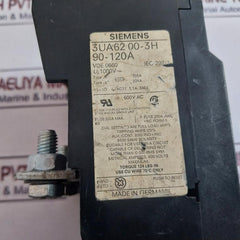 Siemens 3Ua62 00-3H Overload Relay Motor Control 600V Ac