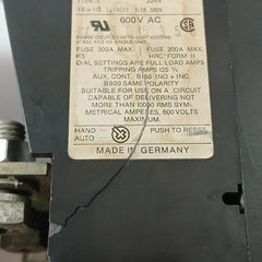 Siemens 3Ua62 00-3H Overload Relay Motor Control Ui 1000V 600V Ac M6-40