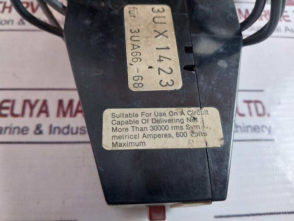 Siemens 3Ua68 00-3F Overload Relay Motor Control 1000V~50-400Hz