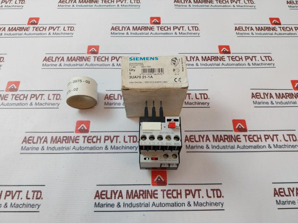 Siemens 3Ua7021-1A Overload Relay 600Vac