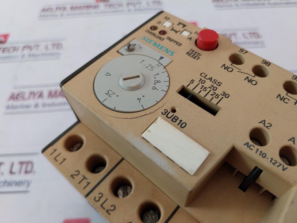 Siemens 3Ub1005-1Nf7 Overload Relay 600V Ac