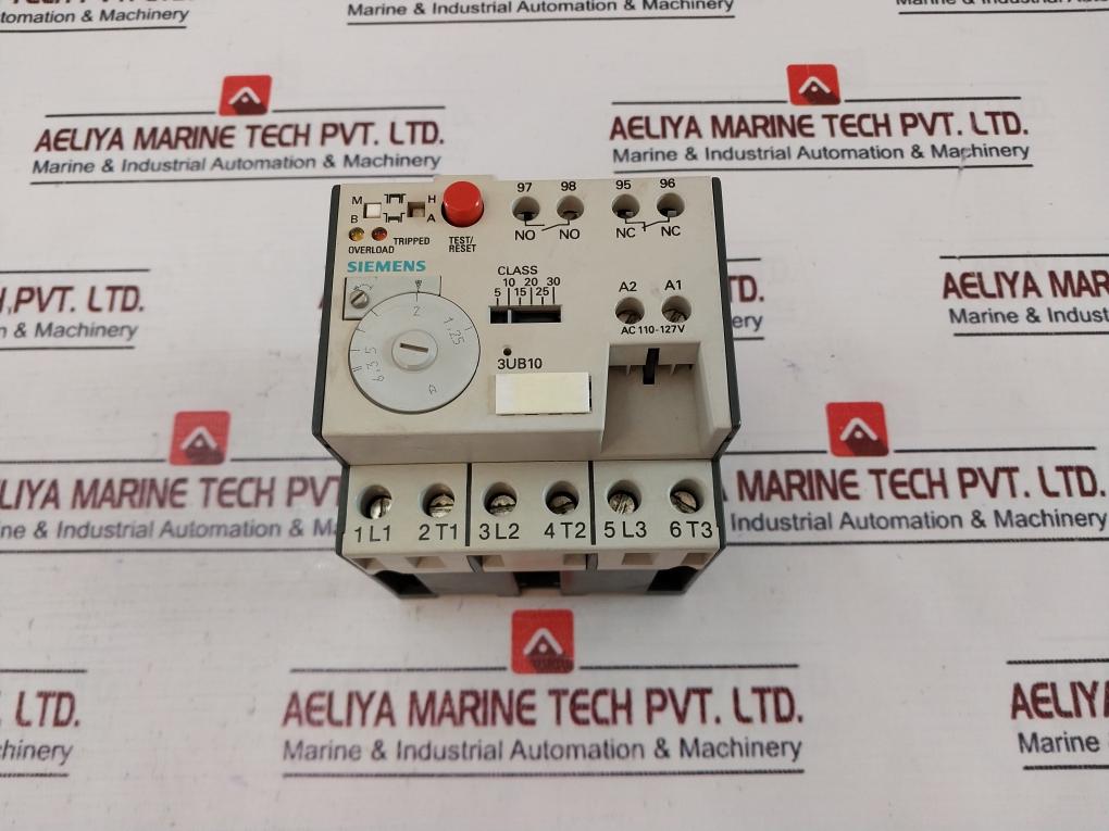 Siemens 3Ub1005-1Pf7 Overload Relay 600V Ac