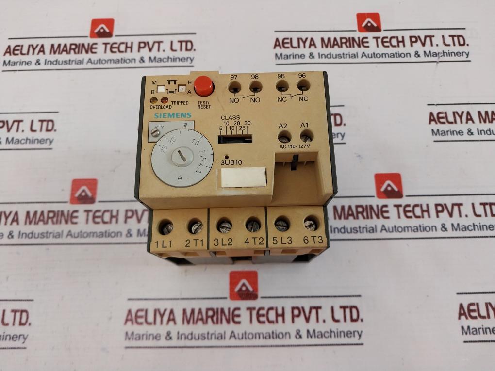 Siemens 3Ub1005-1Qf7 Overload Relay 600V Ac