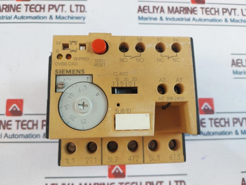 Siemens 3Ub1005-1Qm7 Electronic Overload Relay 6,3-25A