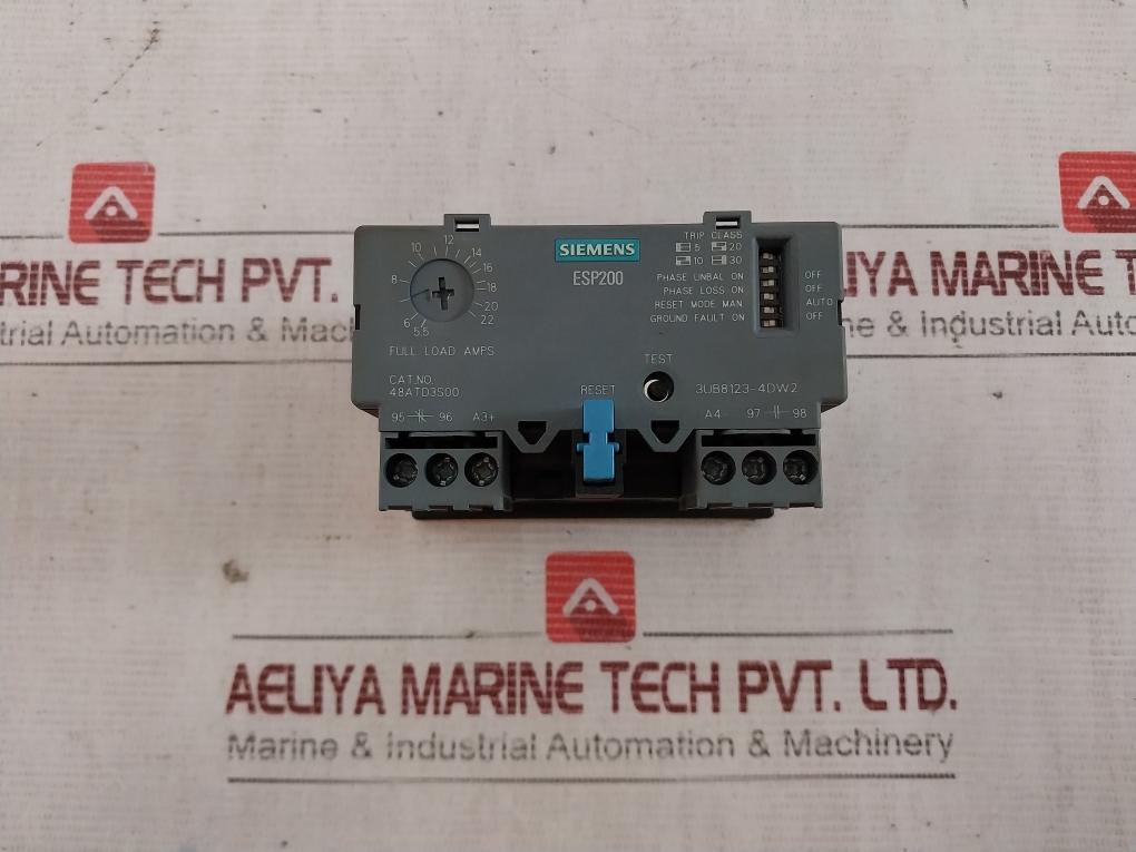 Siemens 3Ub8123-4Dw2 Solid State Overload Relay For Motor Protection 48Atd3S00