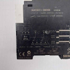 Siemens 3Ug3511-1Bq50 Sequence Relay Cr00516 50/60 Hz
