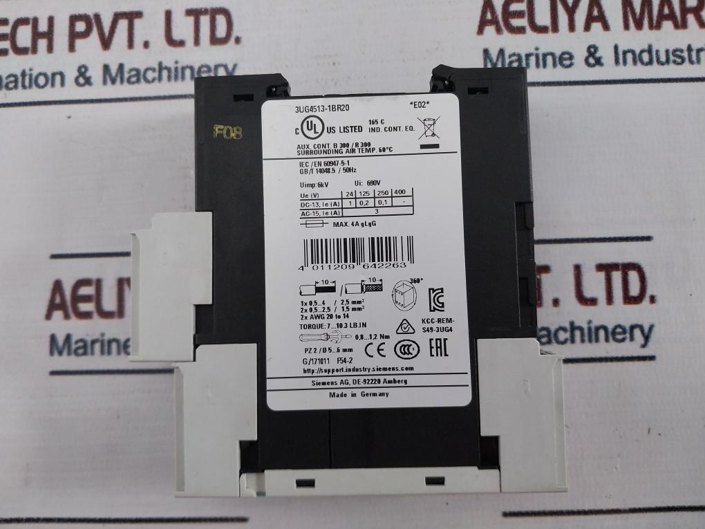 Siemens 3Ug4513-1Br20 Monitoring Relay 0,1–20S