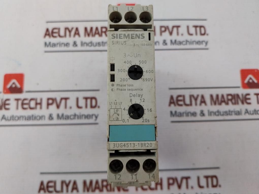 Siemens 3Ug4513-1Br20 Phase Monitoring Relay 160-690V