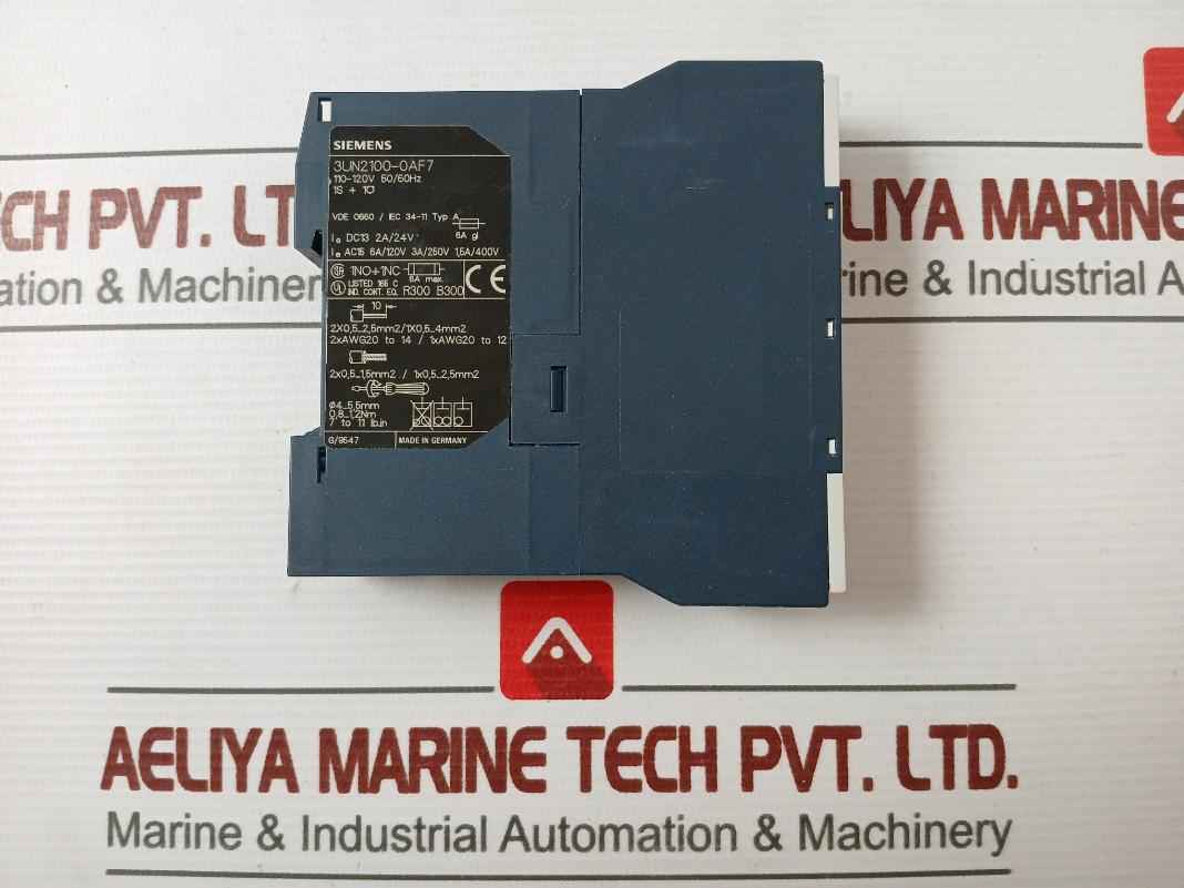 Siemens 3Un2100-0Af7 Thermistor Motor Protection Relay 110-120V/50-60Hz