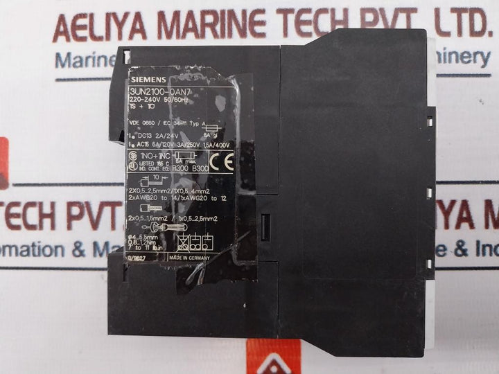 Siemens 3Un2100-0An7 Thermistor Protection Relay R300 B300