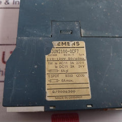 Siemens 3Un2100-0Cf7 Safety Relay 110-120V 50/60Hz