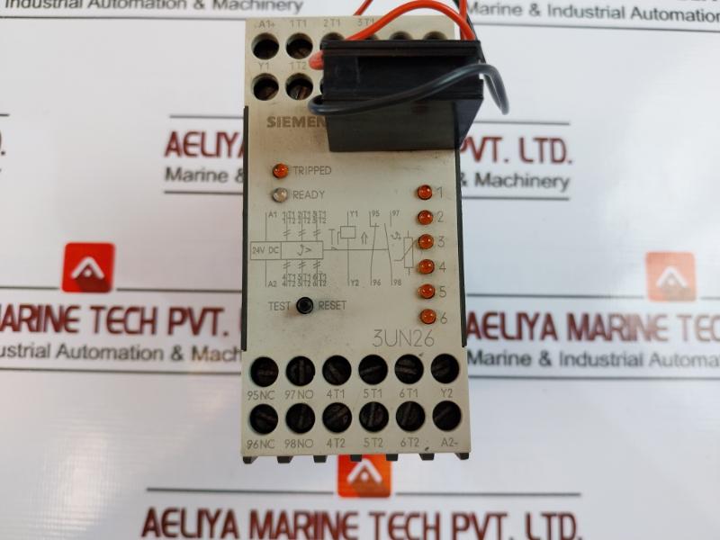 Siemens 3Un2634-0Ab4 Relay, 24Vdc, 1S+1O, 1No+1Nc Vde 0660/Iec 34-11