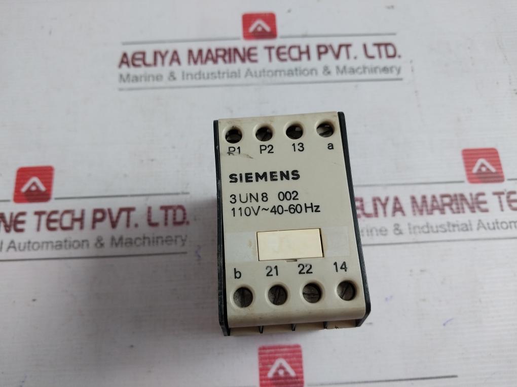 Siemens 3Un8 002 Thermal Motor Protection Unit 110V 40-60Hz