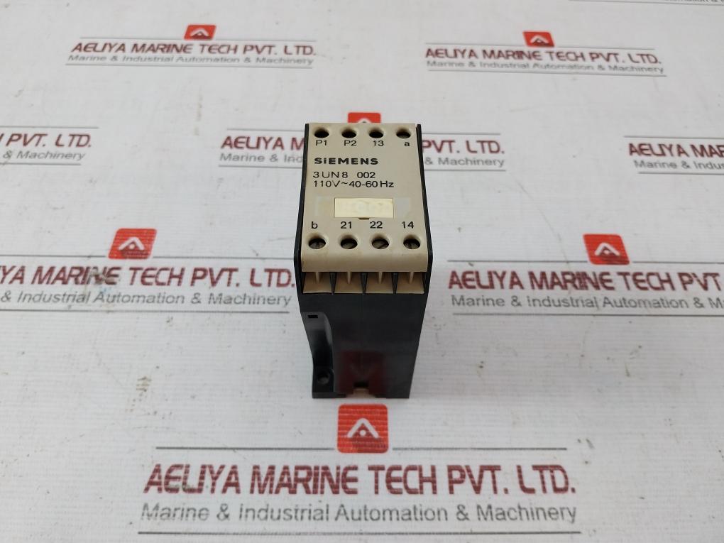 Siemens 3Un8 002 Thermal Motor Protection Unit 110V 40-60Hz 250V 0,2Amp 250Vdc