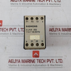 Siemens 3Un8 002 Thermal Motor Protection Unit 110V 40-60Hz 250V 0,2Amp 250Vdc