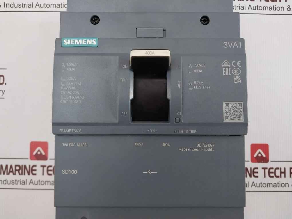 Siemens 3Va1340-1Aa32-0Aa0 Molded Case Circuit Breaker 800V Ac-23A