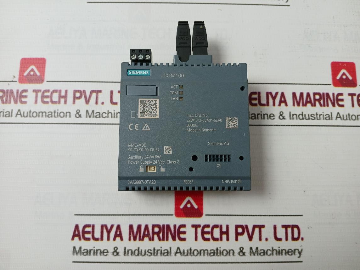 Siemens 3Va9987-0Ta20 Com100 Data Concentrator 24V 8W