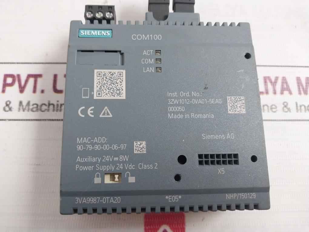 Siemens 3Va9987-0Ta20 Data Concentrator Com100 Accessory 24V 8W
