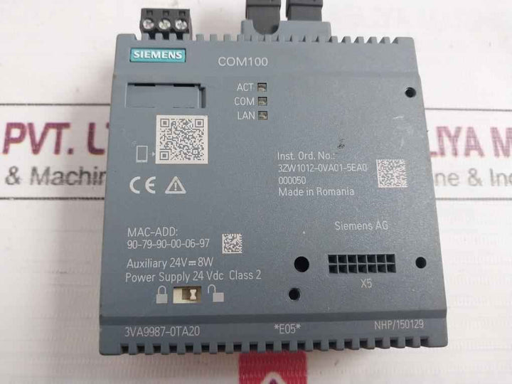 Siemens 3Va9987-0Ta20 Data Concentrator Com100 Accessory 24V 8W