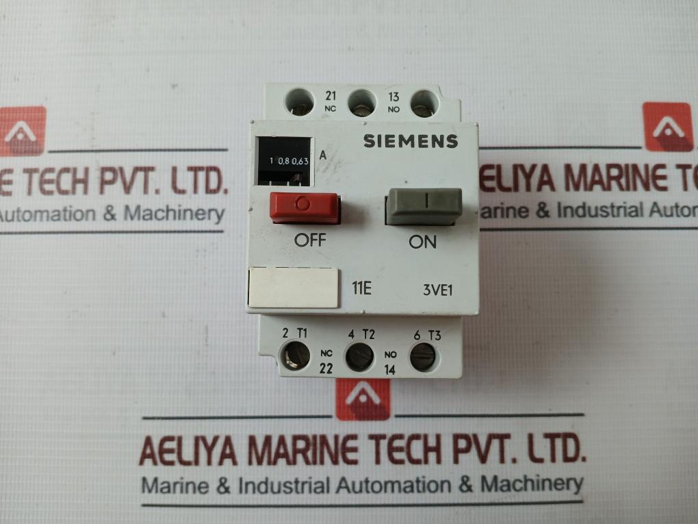 Siemens 3Ve1010-2F Motor Starter Protector Iec 157-1 Vde 0660 500V~ 0.63 – 1A