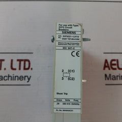 Siemens 3Vf9221-1Jv10 Auxiliary Switch/ Shunt Trip 50/60Hz 380-415 Ac