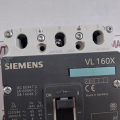 Siemens 3Vl1706-1Dd36-0Aa0 Sentron Vl Circuit Breaker 600A 50/60Hz Vl 160X