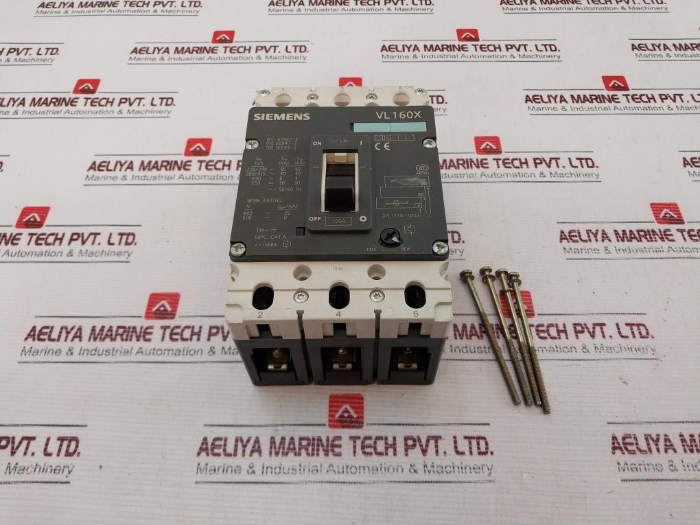 Siemens 3Vl1710-1Dd36-0Aa0 Circuit Breaker 50/60Hz