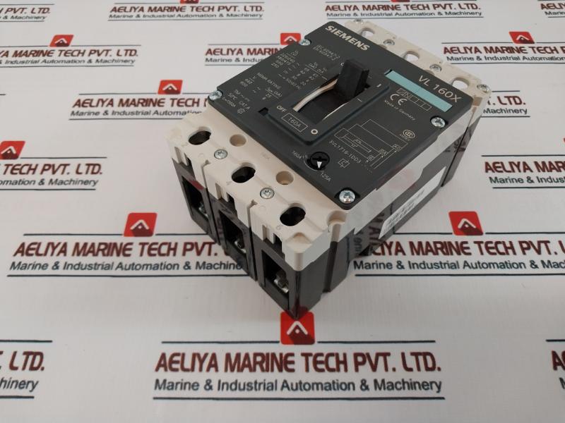 Siemens 3Vl1716-1Dd36-0Aa0 Sentron Vl Circuit Breaker 3-pole 160A 50/60Hz