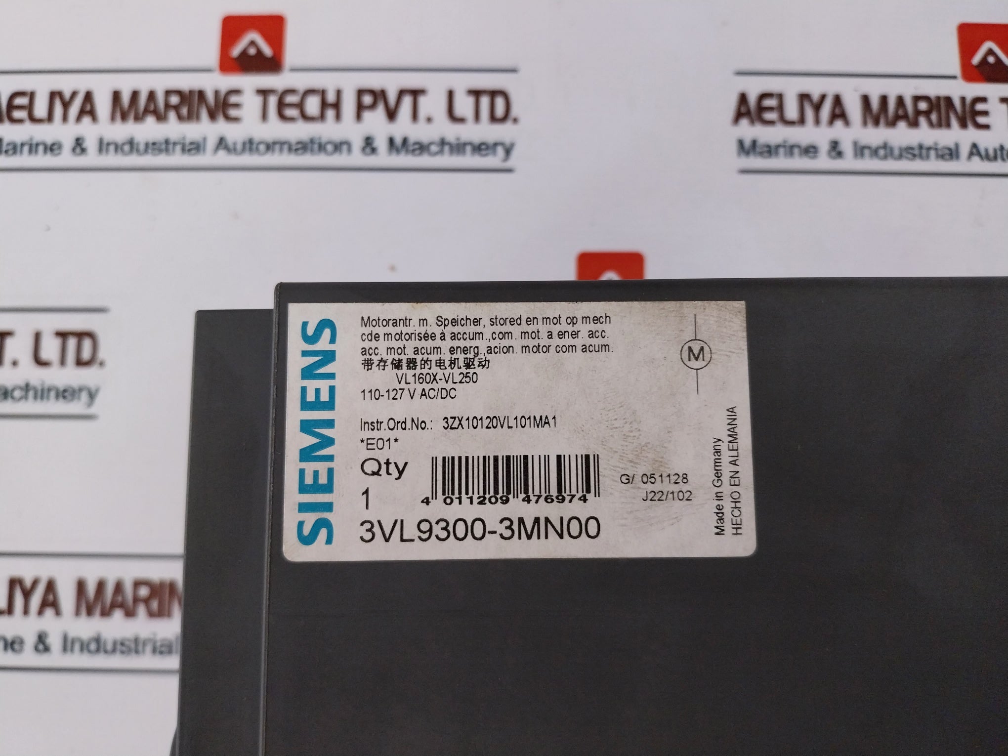 Siemens 3Vl9300-3Mn00 Motor Drive 110-127V Ac/Dc