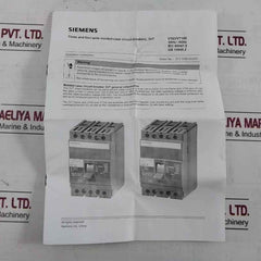 Siemens 3Vt8032-1Aa04-0Aa2 Molded Case Circuit Breaker 50/60Hz 4 Pole 500Vac